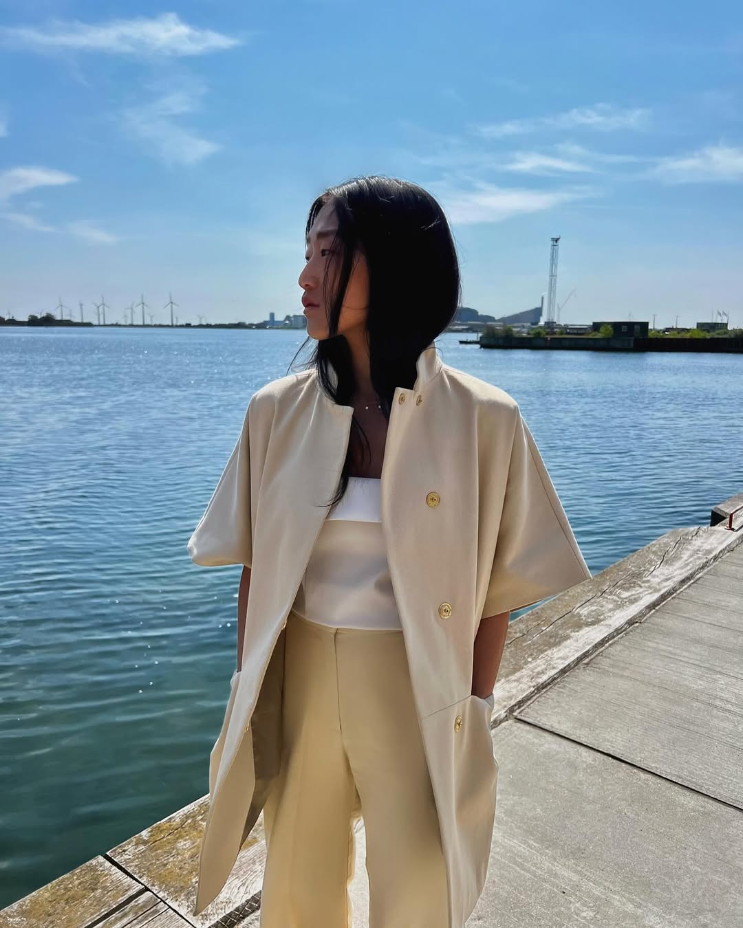 Short MOK Cotton Coat - Crème