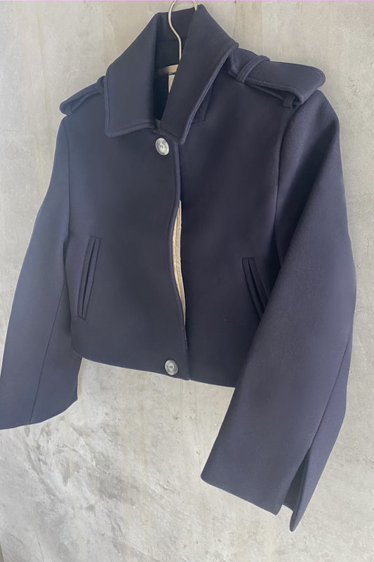 Short KIM Wool Jacket - Navy