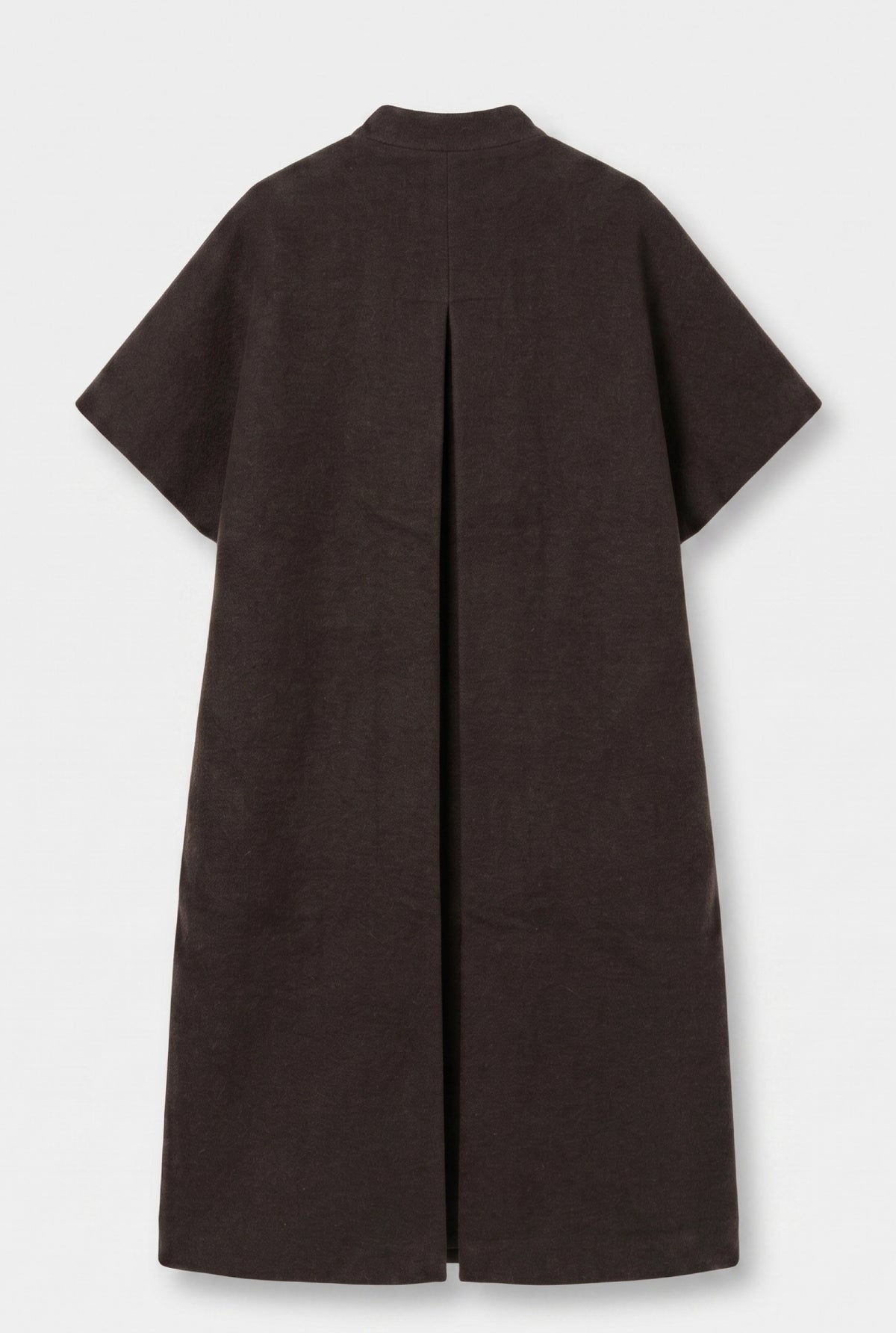 Long Mok wool coat - Chocolate Brown