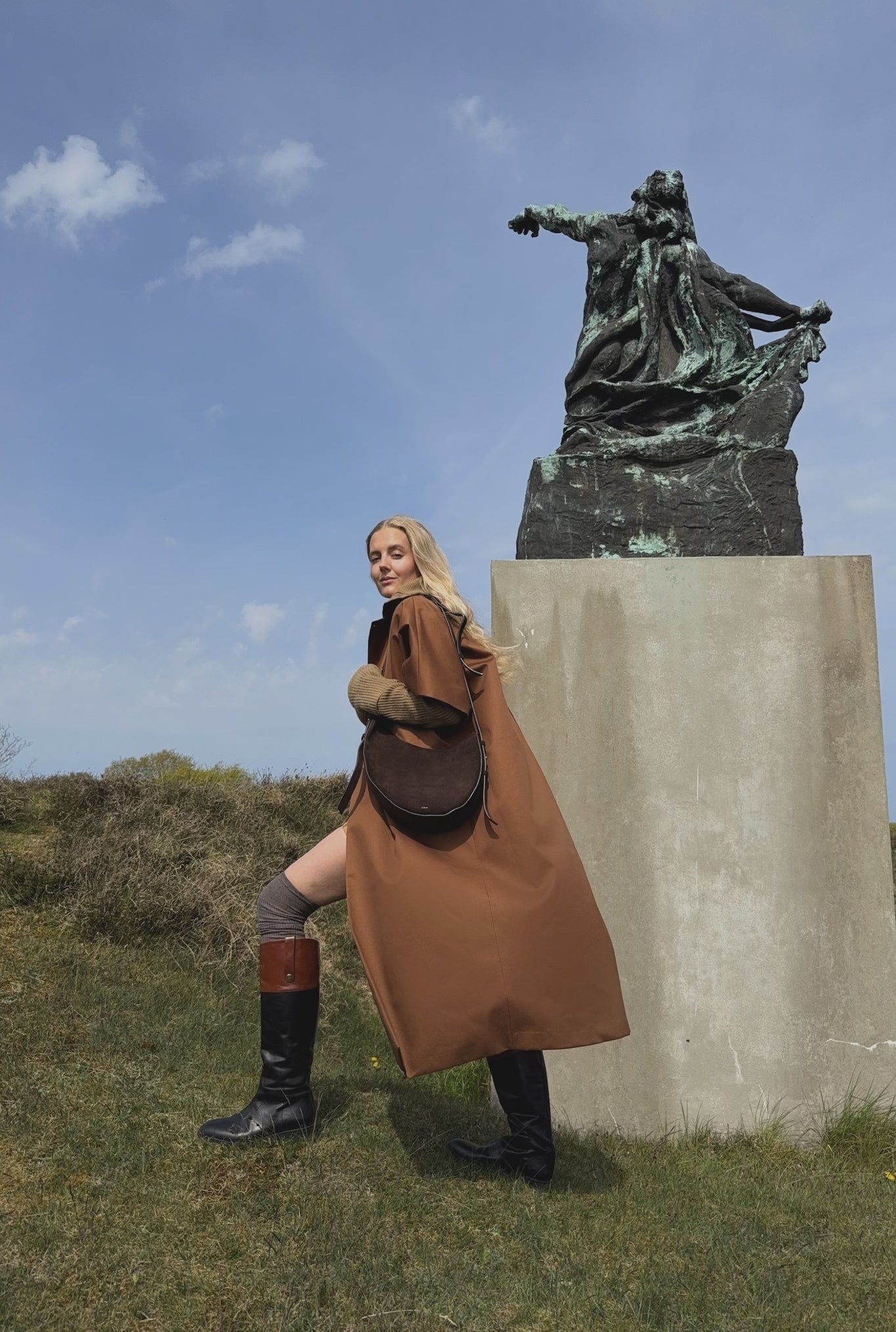 Long MOK Cotton Coat - Chocolate Brown