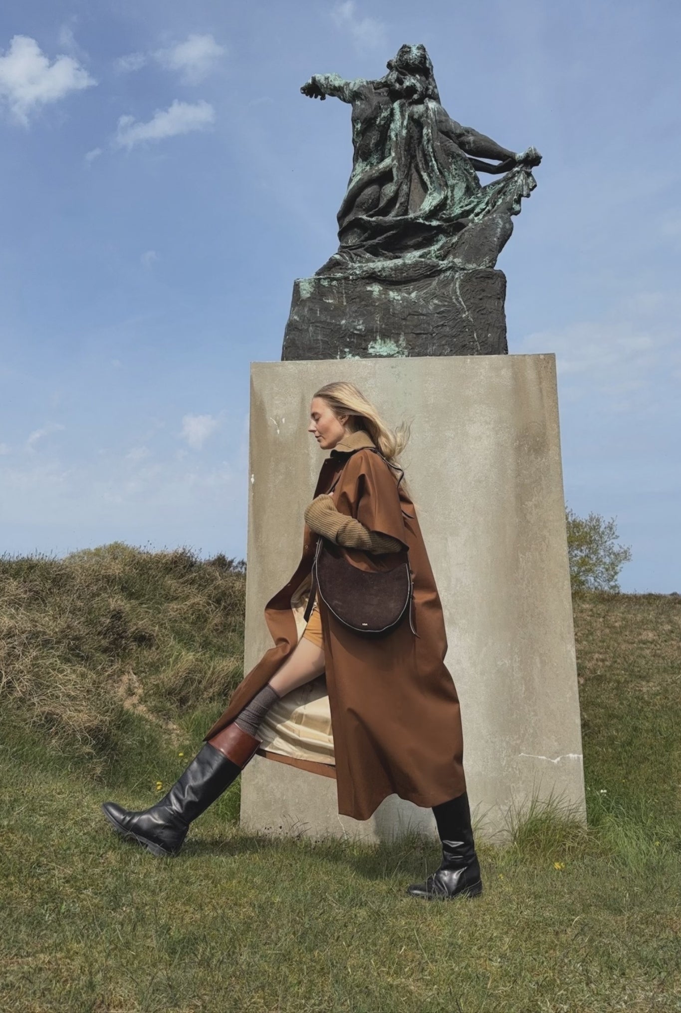 Long MOK Cotton Coat - Chocolate Brown
