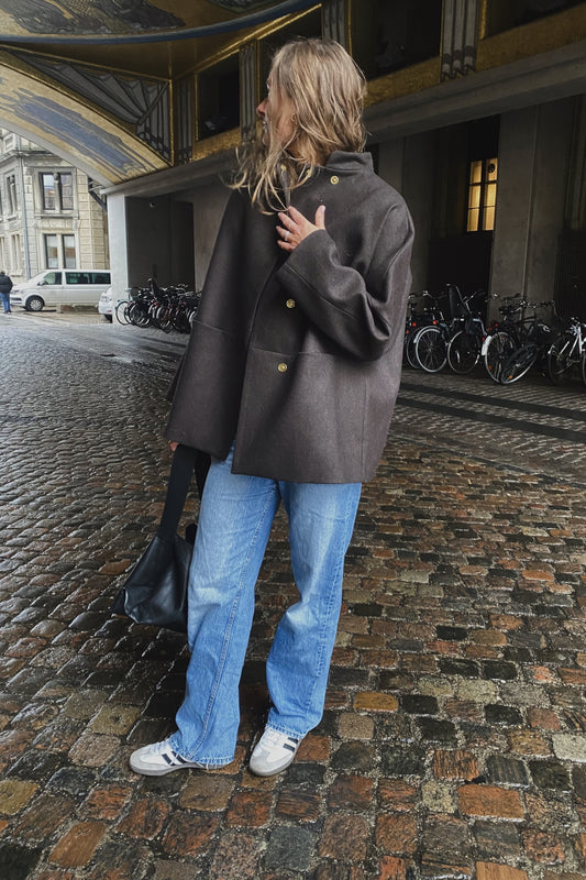 SEOUL Wool Coat - Chestnut Brown