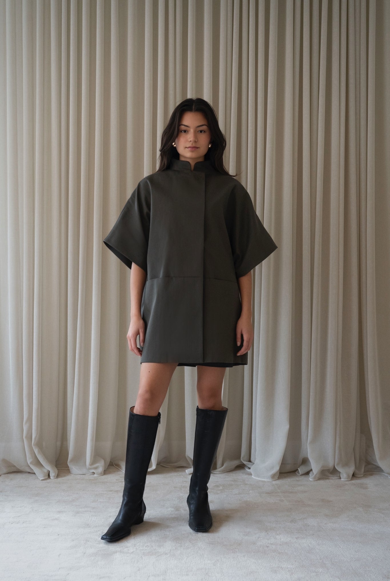 Short MOK Cotton Coat - Army