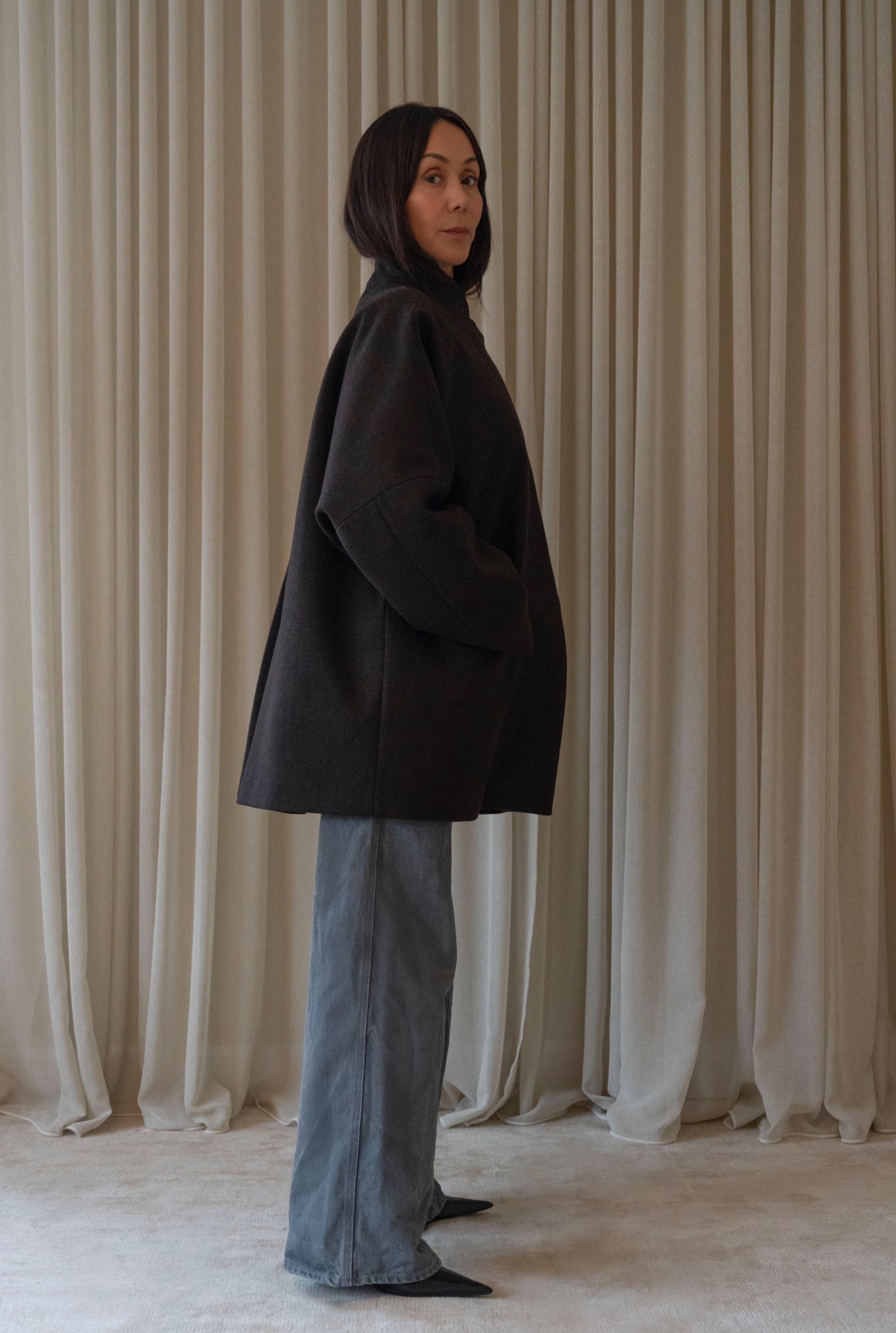 SEOUL Wool Coat - Chestnut Brown