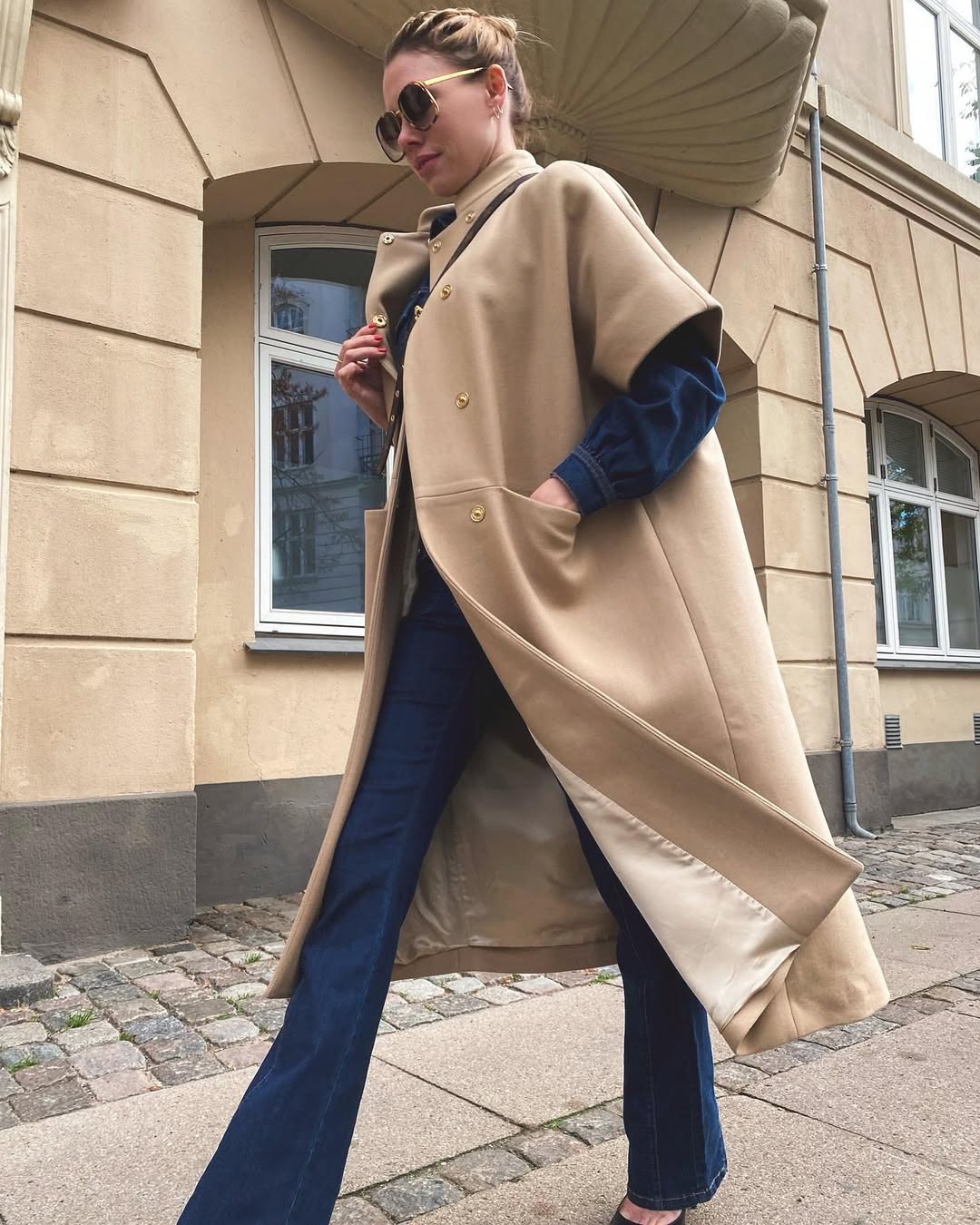 Long MOK wool coat - Camel