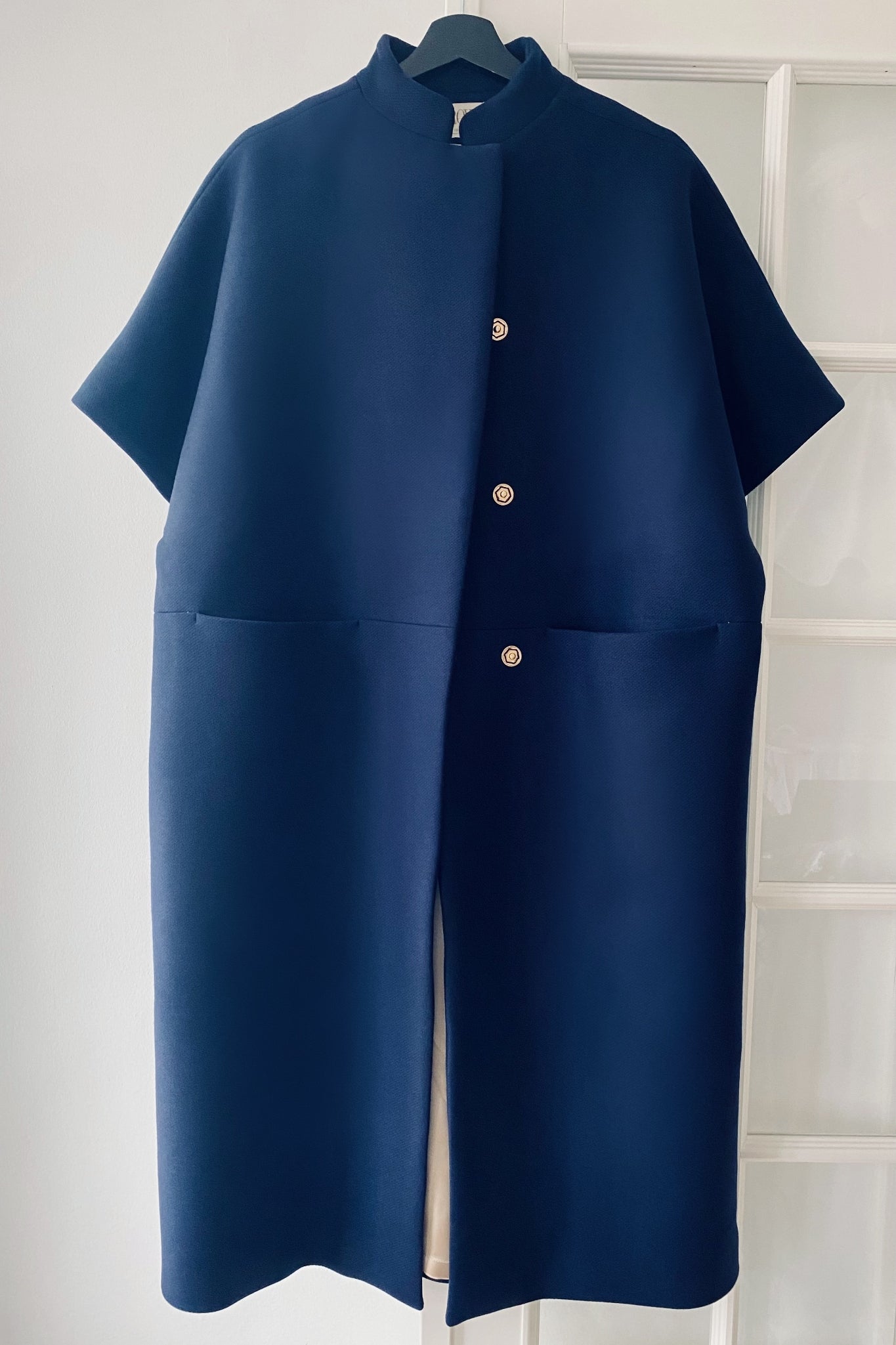 Long MOK Wool Coat - Navy