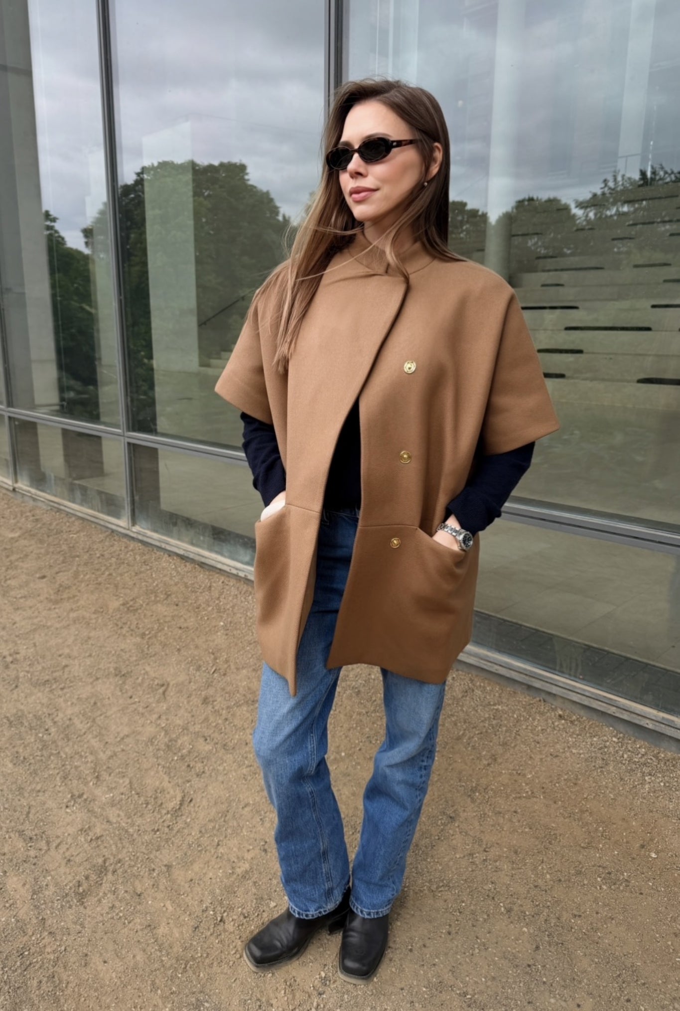 Short MOK Wool Coat - Camel