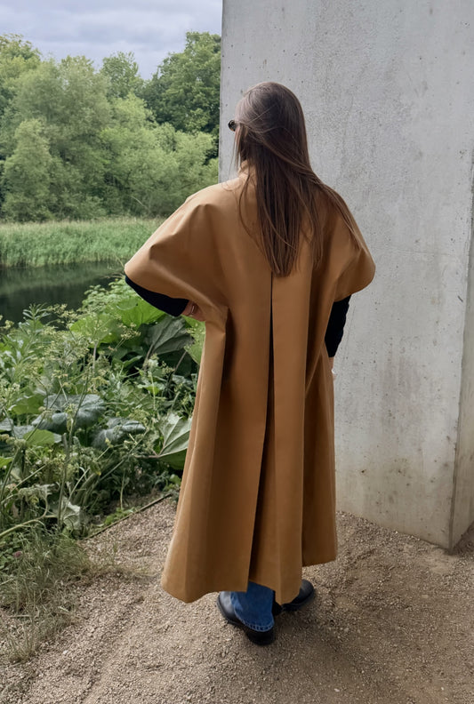 Long MOK Cotton Coat - Cappuccino