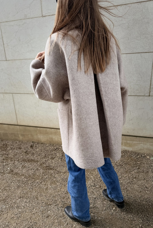 SEOUL Merino Wool Coat - Stone