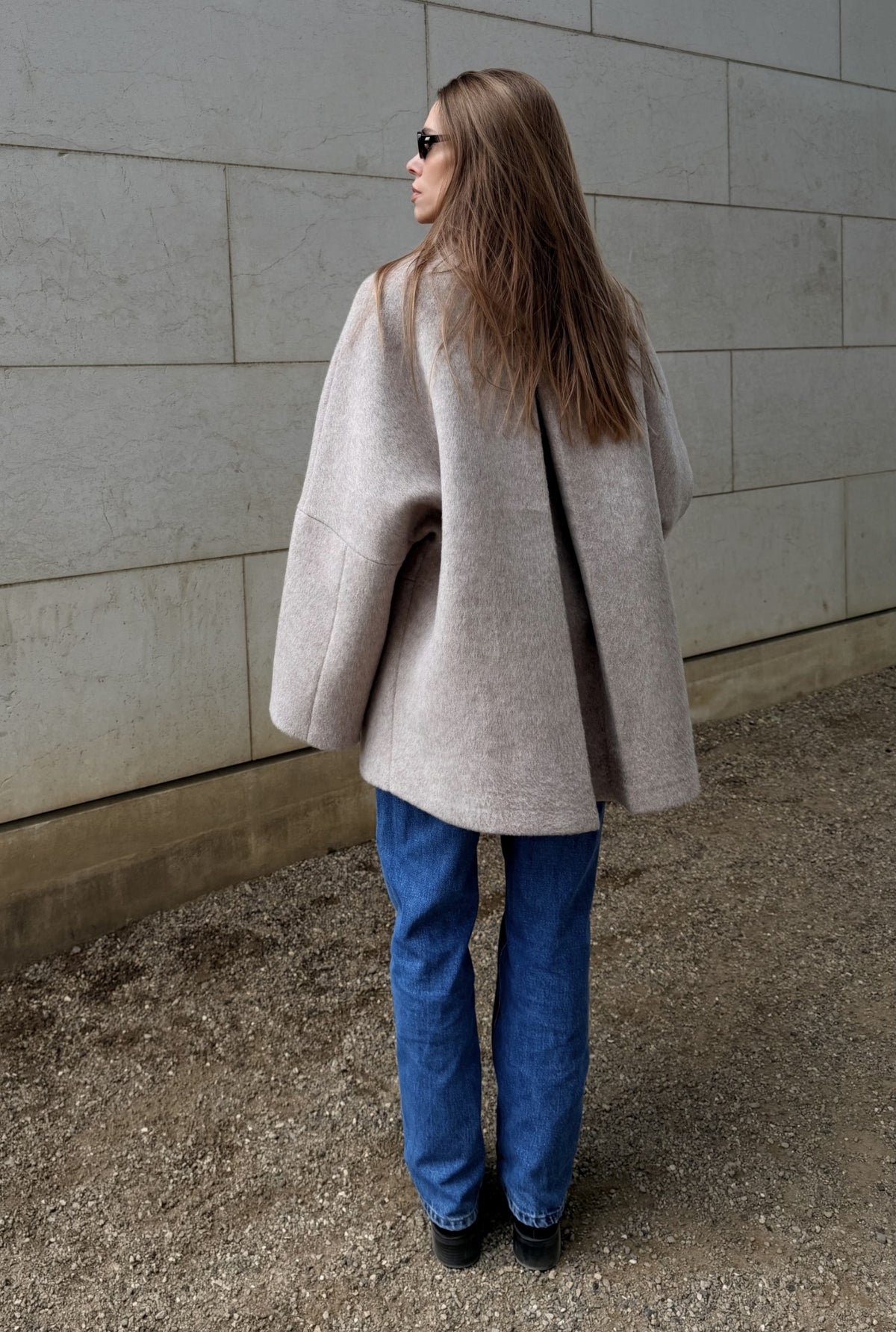 SEOUL Merino Wool Coat - Stone