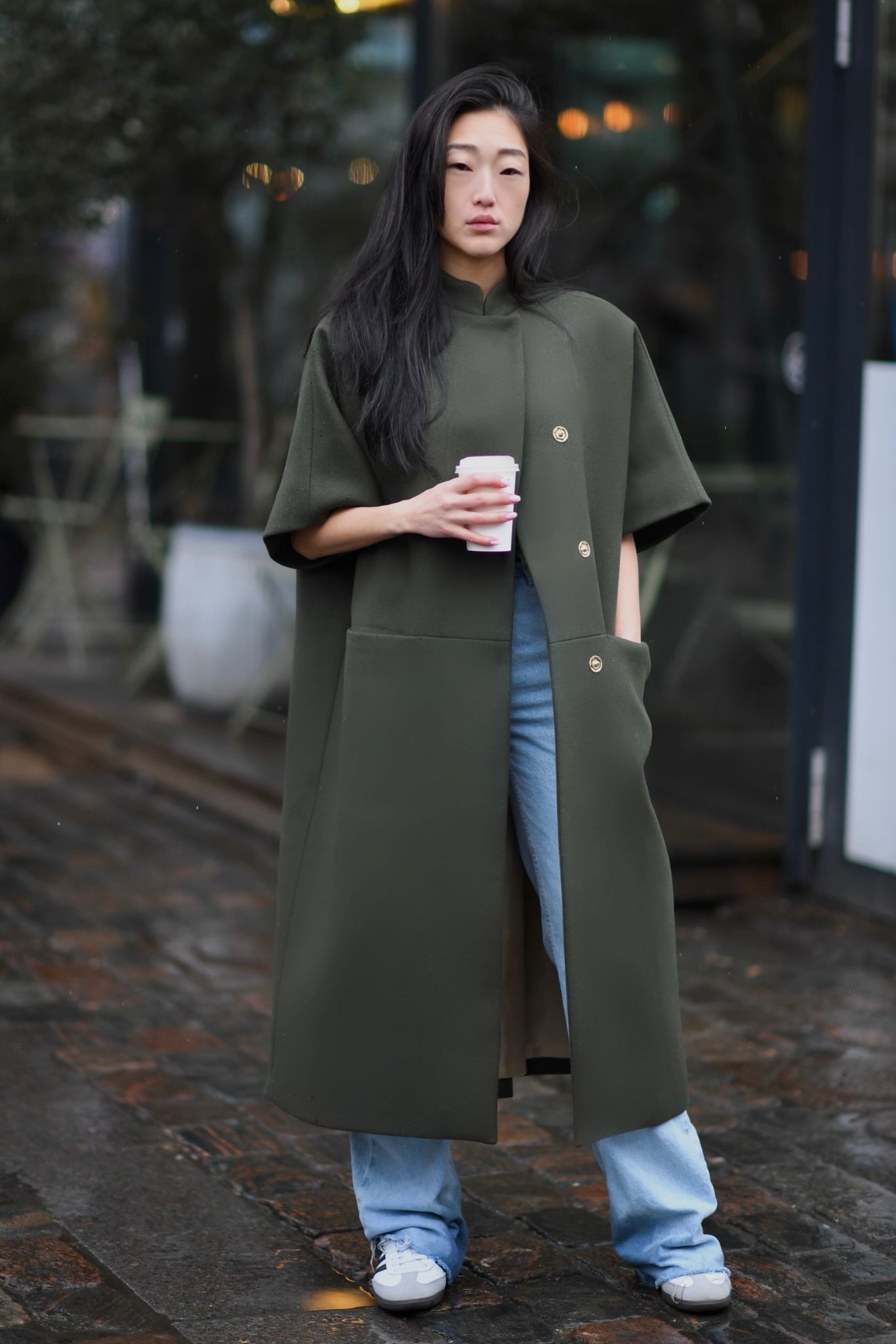 Mok coat - Dark olive green