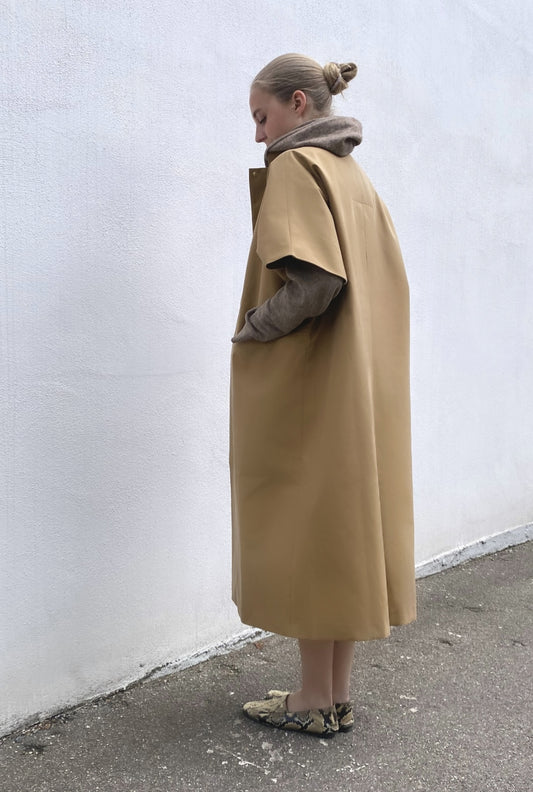 Long MOK Cotton Coat - Cappuccino