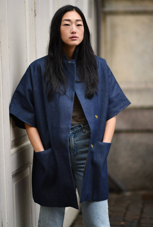 Short Mok coat - Denim