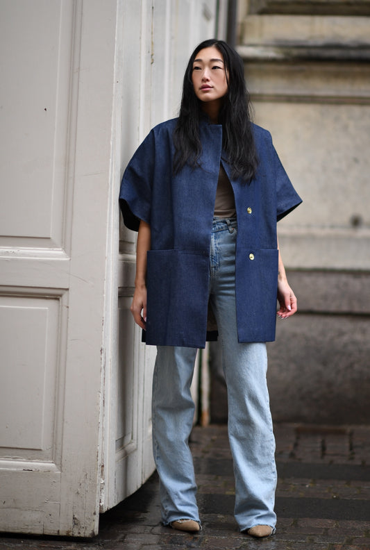 Short Mok coat - Denim