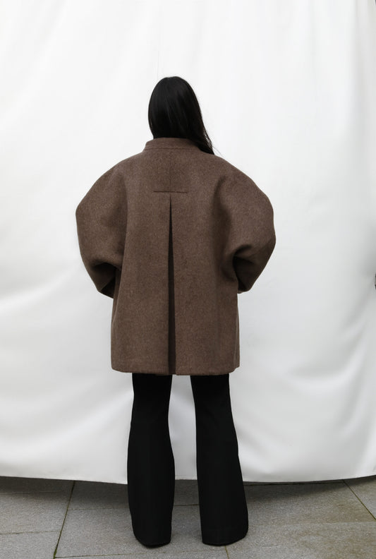 SEOUL Merino Wool Coat - Stone