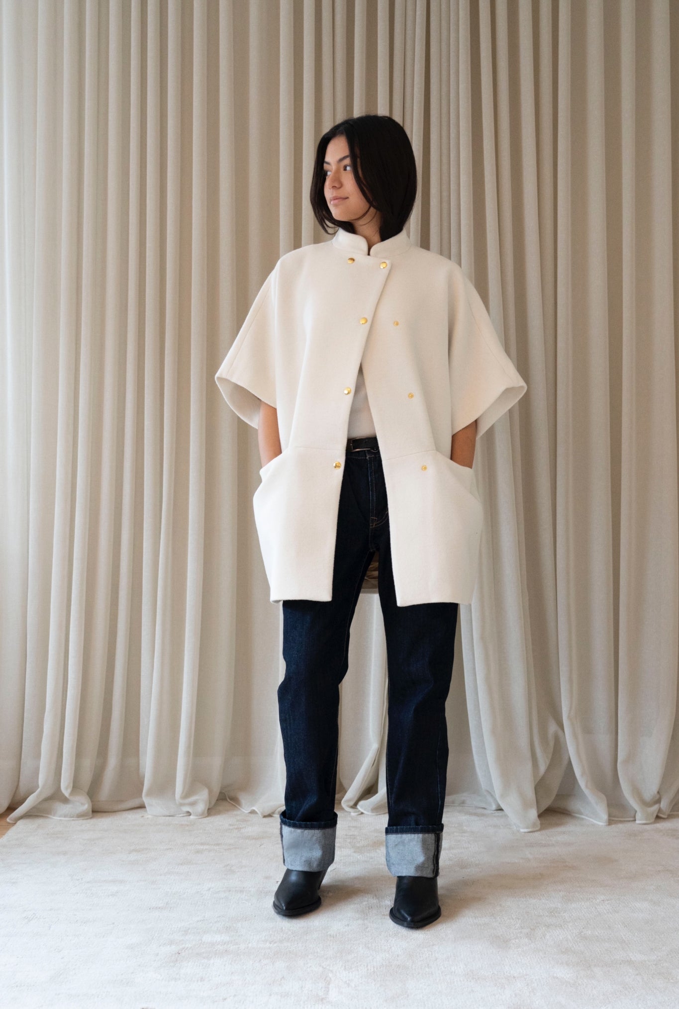 Short Mok wool coat