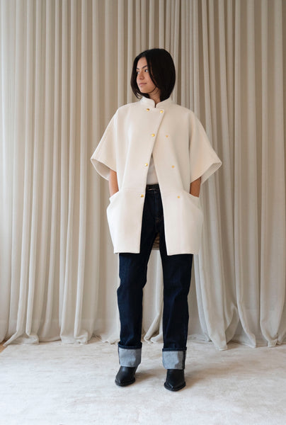 ジャケット・アウター OVERCOAT DOLMAN SLEEVE SHORTCOAT WHITE 0 Gabyshortwhiteweb_grande.jpg?v