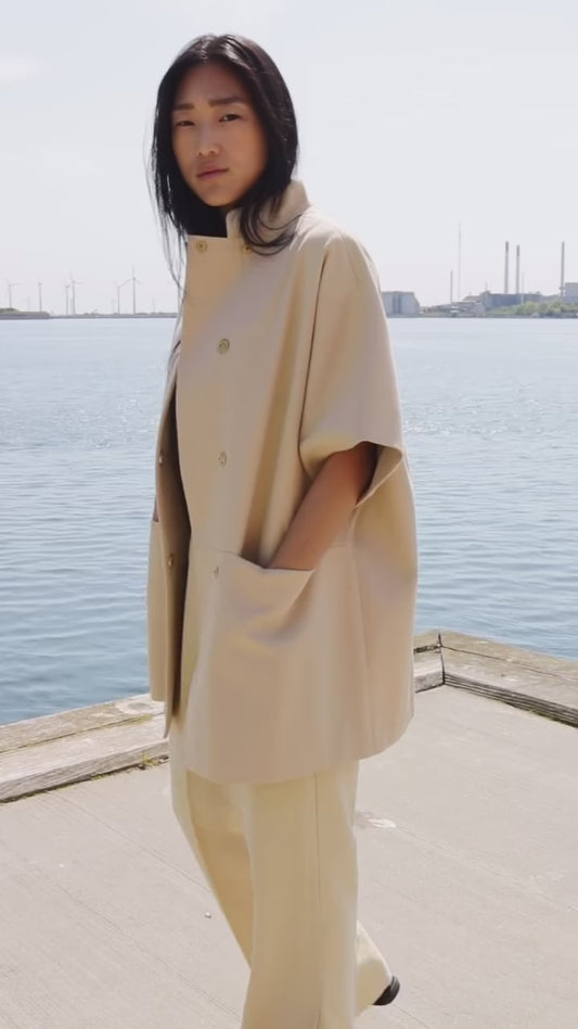 Short MOK Cotton Coat - Crème