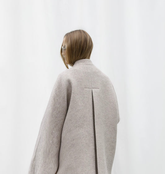 SEOUL Merino Wool Coat - Stone